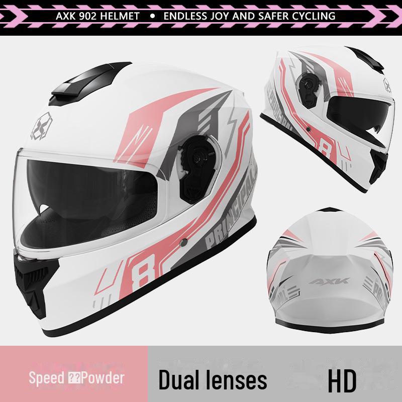 Мужской и женский зимний мотоциклетный шлем с двойной линзой для всесезонной езды