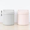Small Trash Can Tube With Cover Bedroom Garbage Trash Can Clean Workspaces Kitchen Storage Box Home Desktop Mini Dustbin