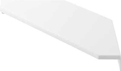 Yamazaki Smart Corner Ш x Г x 4 см с щипцами для гипсокартона и шурупами по дереву для менее видимой модели 10147 настенная полка, маленькая, белая, 41,5 см 16,1 см