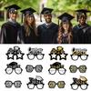 6 Pairs 2024 Graduation Glasses Set Sparkling Reusable Graduation Photo Booth Props Congrats Grad Class of 2024 Glasses Set
