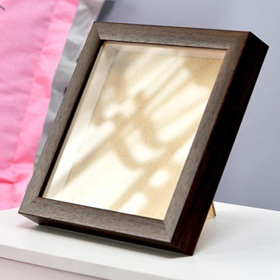 10-дюймовая деревянная фоторамка Shadow Box квадратный держатель для фотографий DIY Crafts Plant Flower