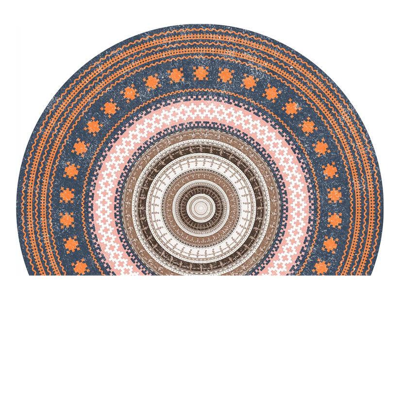 Simple Carpet Semicircular Floor Entrance Mats Household Entrance Door Foot Mats Nordic Bathroom Door Mats Nonslip Absorbent Pads