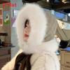 Checkered Plush Pattern Hat Women Winter Ear Protection Outdoor Warmth Cap Gift