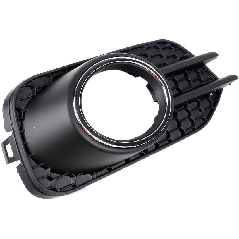 Front Bumper Fog Lamp Light Bezel Grille Cover Cap With Chrome Fit For VW Tiguan 2012 2013 2014 2015 2016 2017 2018, Replace for 5N0853666H (Right