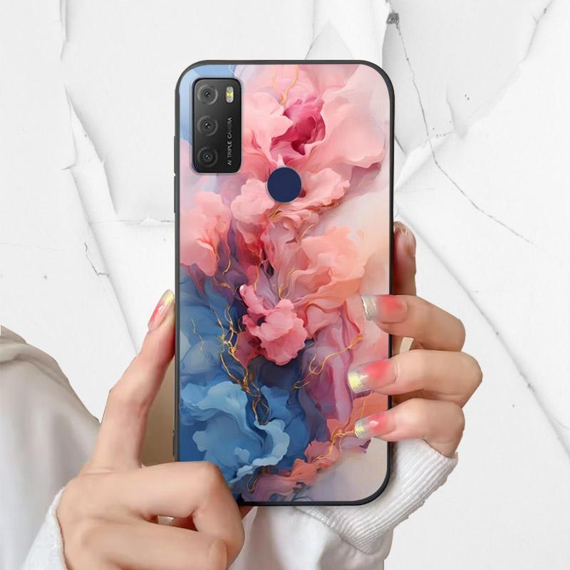 For Alcatel 1S 2021 Case 6025H 6025D Fashion Silicone Soft TPU Phone Cover For Alcatel 1 S 2021 1S(2021) Case Funda Coque Bumper