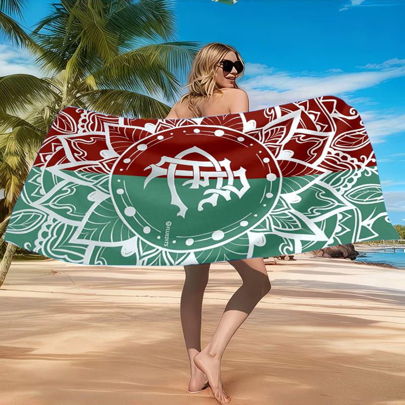 Flumi-nense Mandala Pattern Printed Microfiber Beach Towel, Soft And Absorbent, Quick-Dry, Ideal for Summer Travel, Beach Essential, Swimming Pool