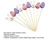 100Pcs/Bag Bamboo Skewers Multipurpose Disposable Cartoon Rabbit Egg Festive Food Grade Decorative Gift Easter Fruit Sticks Toothpicks Cake
