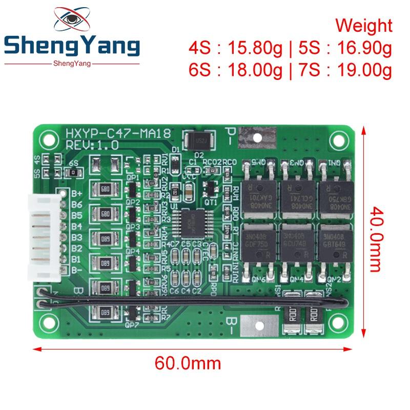 BMS для 4S/5S/6S/7S 16.8V 21V 20A 18650 Li-ion Lmo Тернарно-литиевая батарея Балансировщик Зарядное устройство Защитная плата Защита от температуры