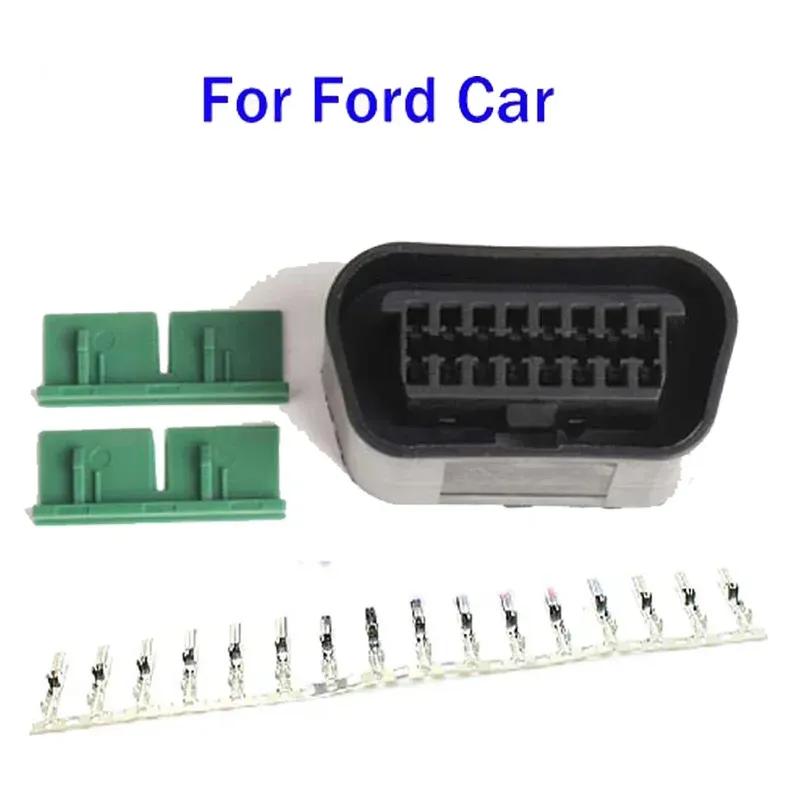 Разъем OBD + Клемма + Вставка Разъем OBD OBD2 Female J1962f Разъем OBD 2 16 PIN с клеммой Подходит для большинства автомобилей