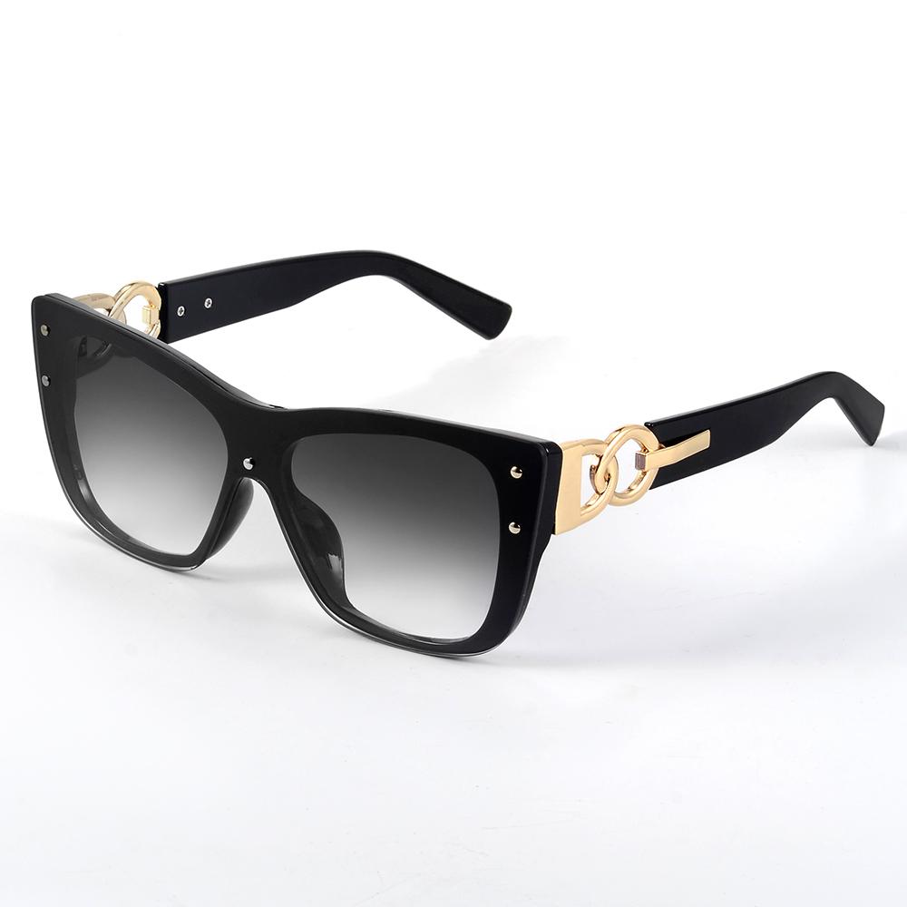 Роскошные брендовые дизайнерские солнцезащитные очки женские без оправы кошачий глаз солнцезащитные очки женские модные градиентные