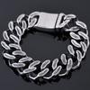 Мужские браслеты в готическом стиле с черепом, 19 мм, из нержавеющей стали, браслет-цепочка с призраком для мужчин, ювелирные изделия в виде скелета, новинка для мужественных запястий