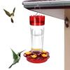 1Pc/2Pcs 15 Oz Plastic Hummingbird Feeder Outdoor Hanging Hummingbird Feeder with 5 Feeding Ports for Garden Patio Decor