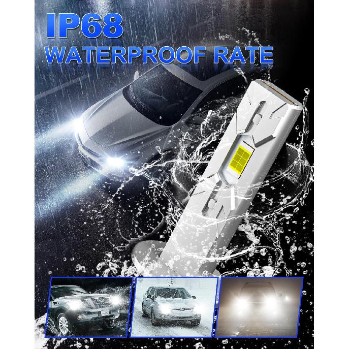 RIDENOW h1 bulbs,Super Bright 6500K Cool White Fanless, IP68 Waterproof, Pack of 2