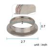 universal 2,2.25,2.5,3,4 inch V-Band Clamp Flange Kit Turbo Downpipe Wastegate V-band Turbo Exhaust Pipes Car Accessories