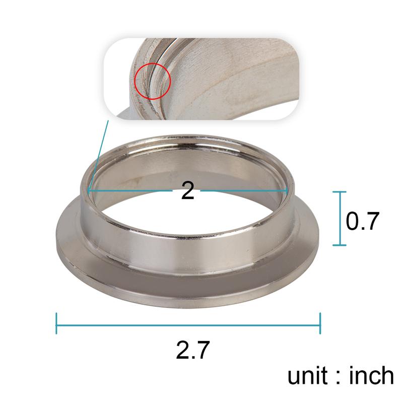 universal 2,2.25,2.5,3,4 inch V-Band Clamp Flange Kit Turbo Downpipe Wastegate V-band Turbo Exhaust Pipes Car Accessories