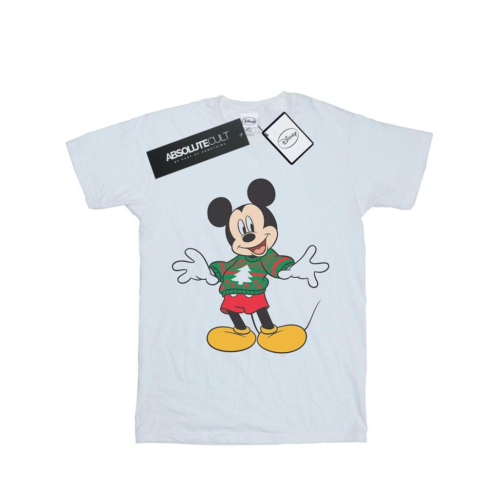 Disney Mens Mickey Mouse Christmas Jumper Stroke T-Shirt