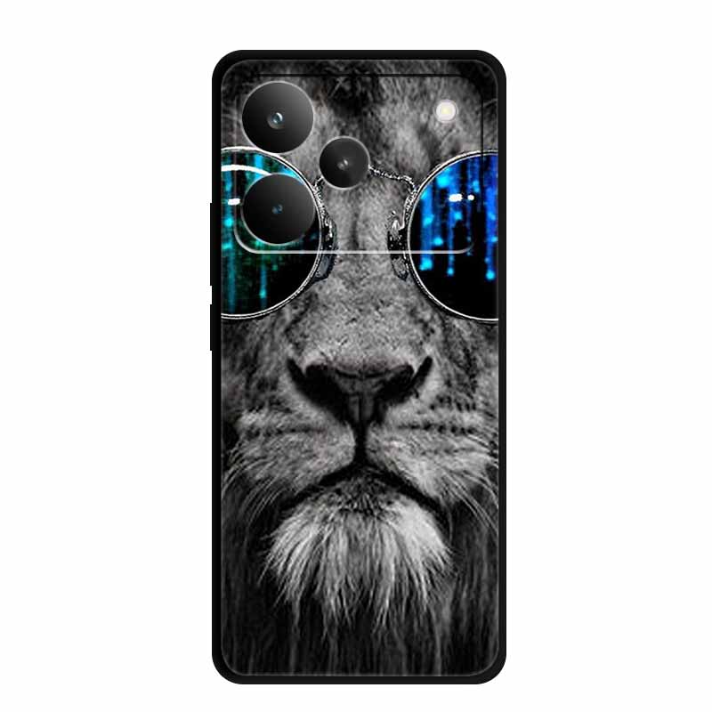 Чехол для Realme P4 Pro 5G P4Pro Мягкий ТПУ Силиконовая Задняя Крышка Для Realme P4 Pro Животные 6.8" Расписанный Волк Лев Чехол-Мешок