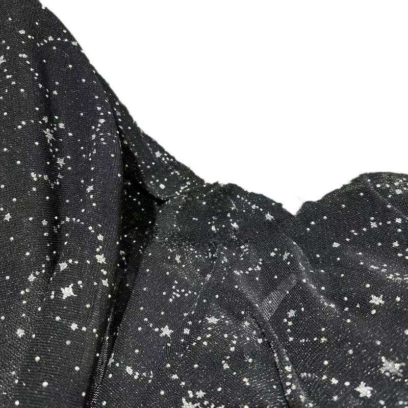 1м*1,4м Разные типы Эластичная 40D Полиэстеровая сетчатая ткань Флок Цветочный Геометрический Вельветовая ткань для ткани для одежды для йоги