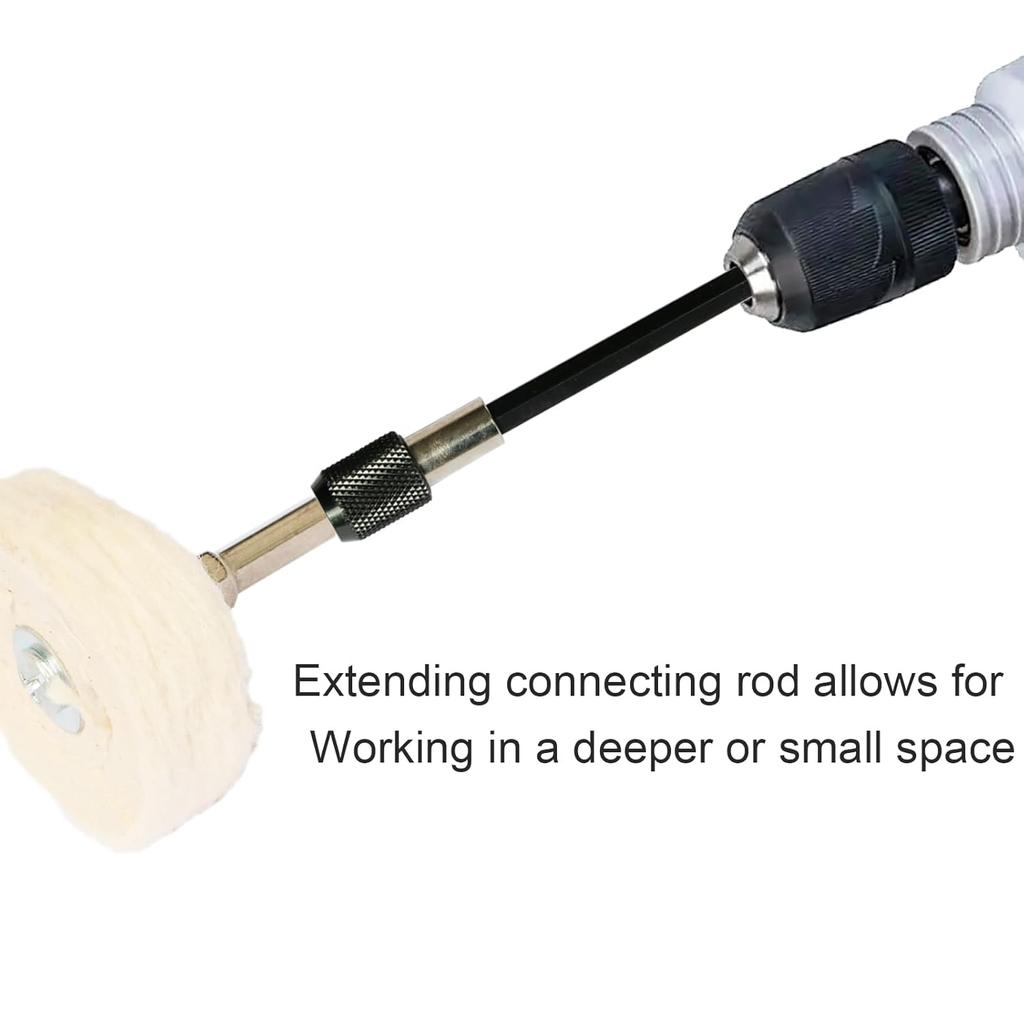 10Pcs Cotton Polishing Wheel Kit For Drill, Buffing Wheels For Aluminum Polish, Chrome,Stainless Steel,Metal,Car Detailing Drill Polishing Kit With