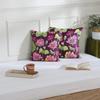 Чехол для подушки KOKO MAISON INC Lotus Garden Polystain (Упаковка из 2 шт.) | Закрытие клапаном | Цифровая печать
