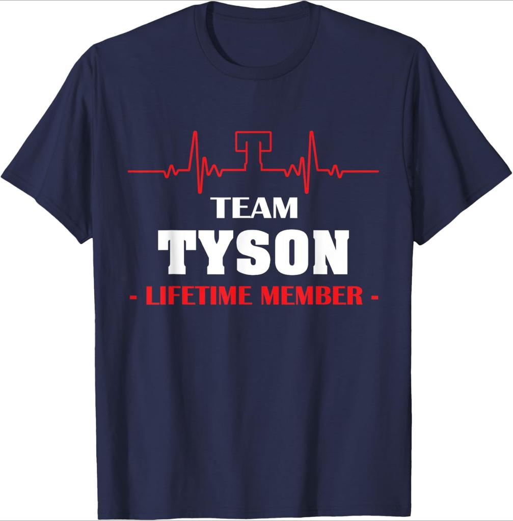 Семейный дизайн с пожизненным членством команды TYSON - летняя мужская футболка из 100% хлопка, с круглым вырезом, коротким рукавом, повседневная, с принтом.