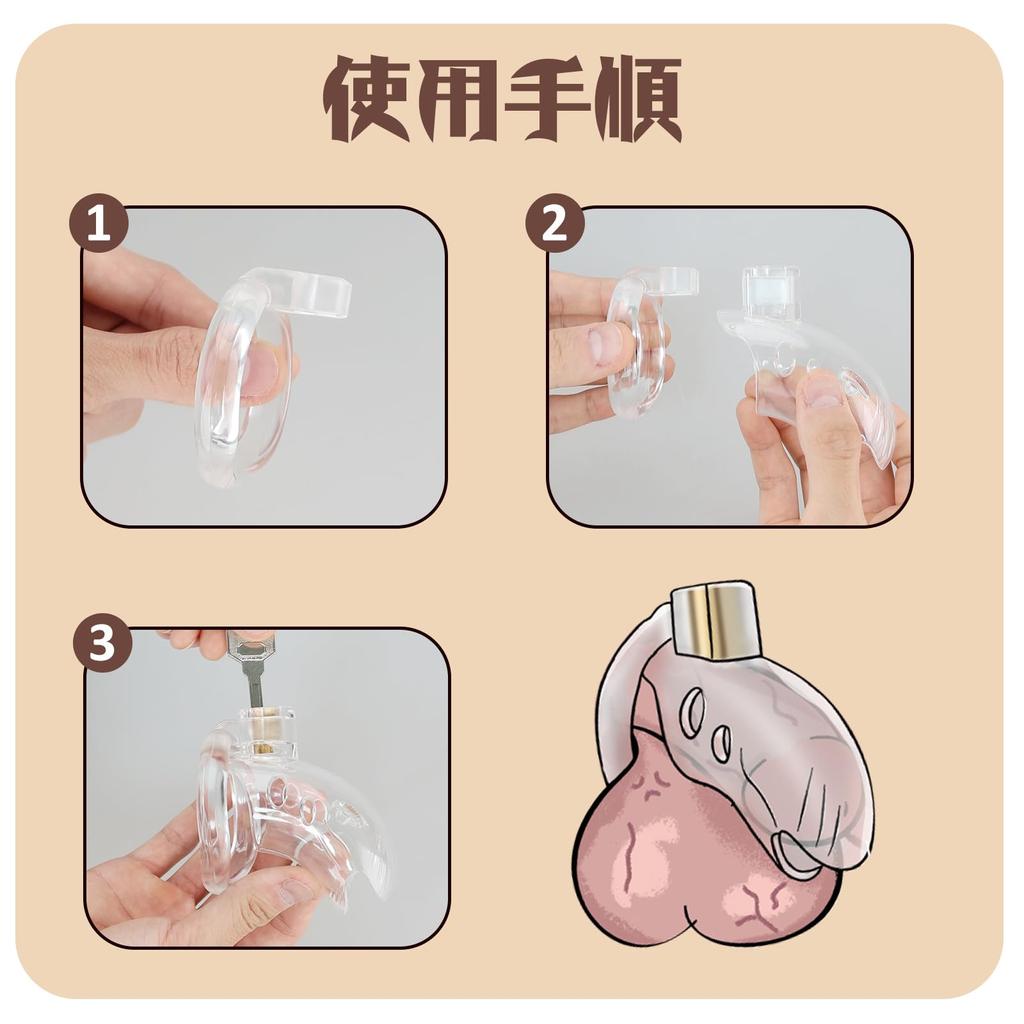 Hisecret Chastity Device Chastity Control for Men Adjustable Dimensions Ventilated Penis Cage 3 Cock Ring Set Male Chastity Control Penis Stimulation