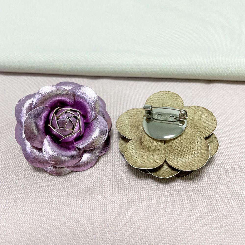 Suit Sweater Coat Camellia Flower Brooches Fabric Handmade Accessories Pin Brooch New Corsage
