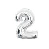BIIOONES Make Smile Just the Right Size Number Balloons Silver for Birthdays, Wedding Parties (2)