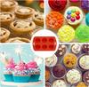 Silicone muffin cupcake mold, set of 3 molds, 18 cupcakes