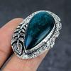 Neon Blue Apatite Handmade 925 Sterling Silver Jewelry Ring Size 8 Y9f15