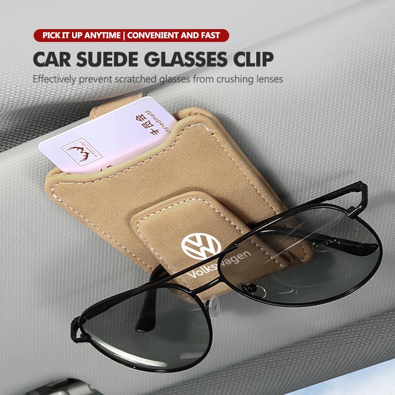 For Volkswagen VW Car Glasses Clip Sun Visor Sunglasses Card Holder Accessory Golf 4 5 6 7 Polo Jetta Sagitar Magotan Passat B5 zj7