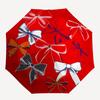 1pc Colorful Bows on Red Background Umbrella with Plastic Handle,Compact & Stylish,Cartoon Pattern,Outdoor UmbrellaPT552
