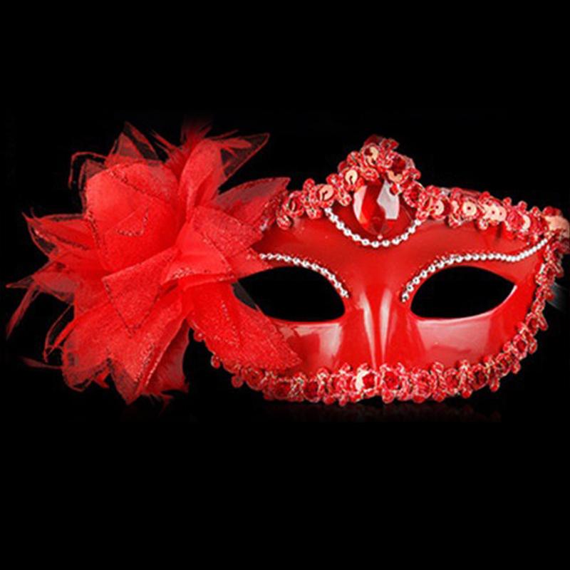 Цветок лилии, хрустальные стразы, модный декор, венецианская красивая кружевная маска для лица для Хэллоуина, маскарадный костюм, вечерние
