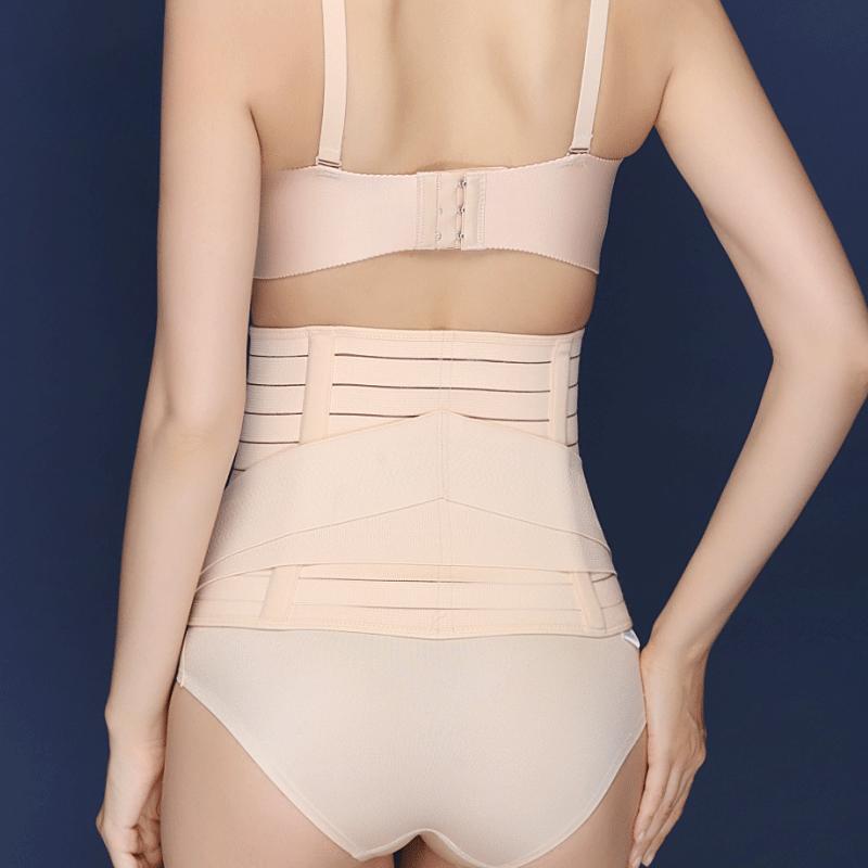 Послеродовой женский полосатый корректирующий пояс, летний дышащий пояс для талии и живота