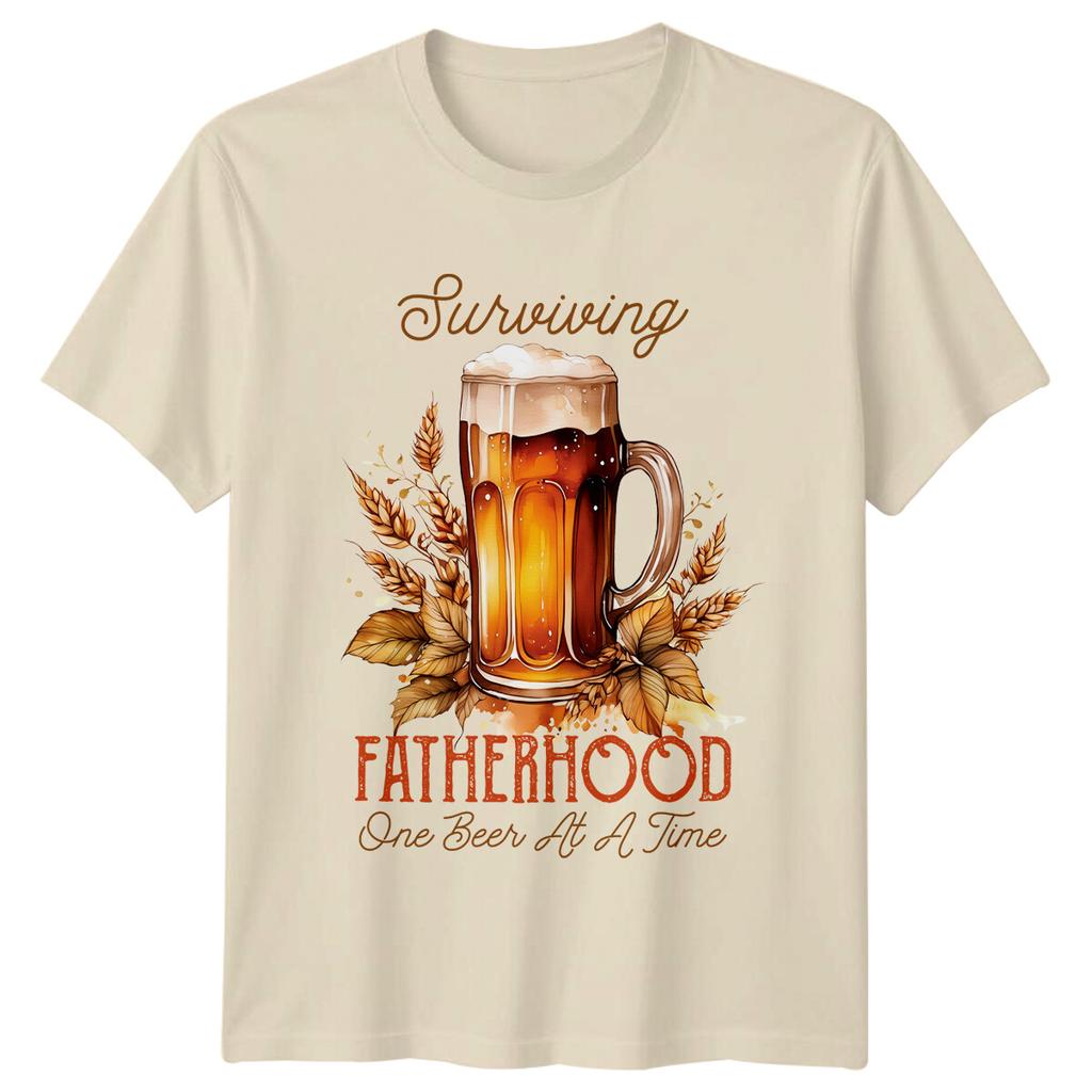 Surviving Fatherhood One Beer At A Time Dad Gift TShirt