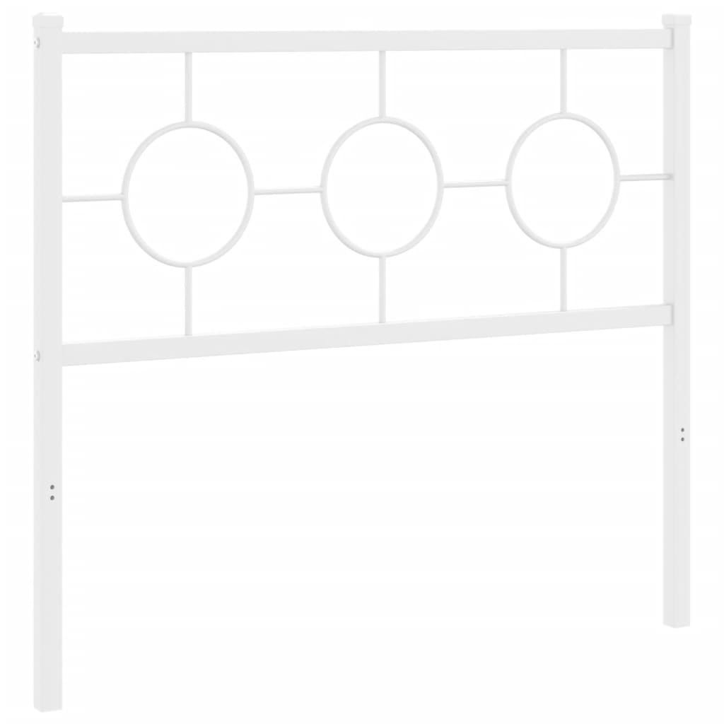 Vidaxl Metalowe Wezgłowie, Białe, 100 Cm