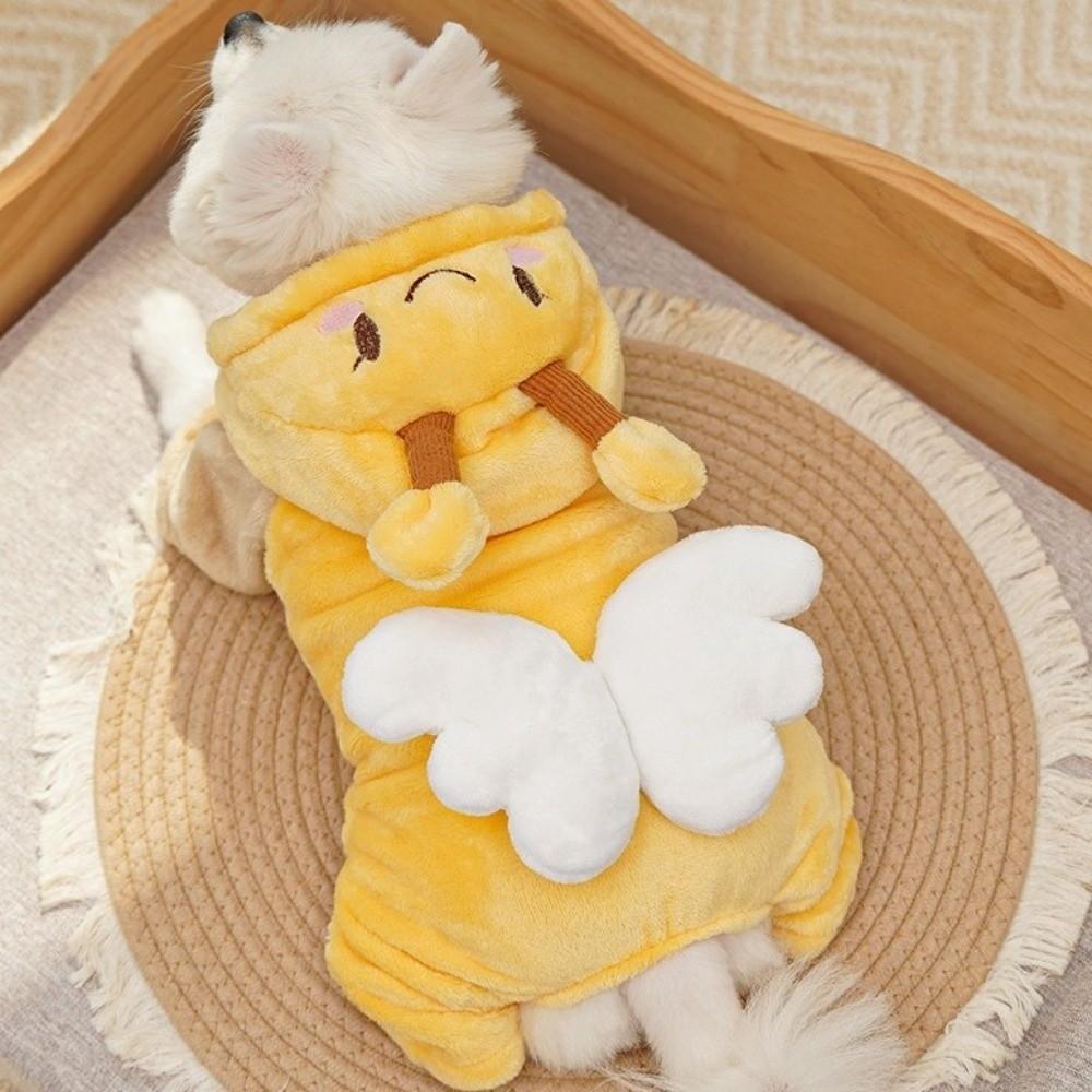 Windproof Dog Fleece Hoodies Warm Dog Four-Legged Clothes Winter Pet Clothes  for Pet Dogs Cats