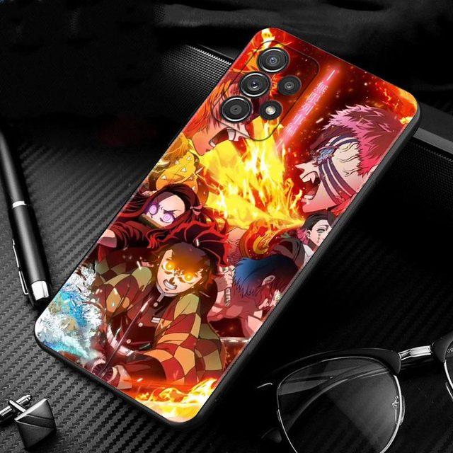Чехол с рисунком аниме «Demon Slayer Kimetsu» для Samsung Galaxy A51 A71 A01 A11 A21 A21s A31 A41 A72 A52 A42 A32 A22 A12 A02 A02s F42