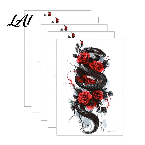 Temporary Tattoo Stickers 5 Sheets Stickers Skin-Friendly Tattoos for Adults And Kids Eco-friendly Easy to Apply Hypoallergenic Non-Irritating Body