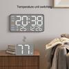 Цифровые настенные часы с дистанционным управлением, большим дисплеем, многофункциональные 12/24-часовые светодиодные цифровые часы-будильник с температурой