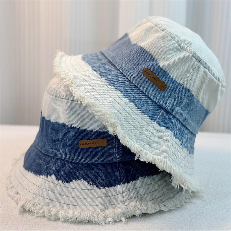 Женская весенне-летняя коллекция, большая шляпа-ведро с козырьком от солнца и солнцезащитным кремом, градиентная ковбойская шляпа-рыбак