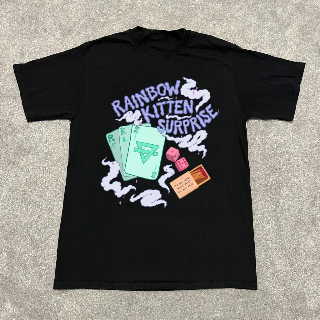 Rainbow Kitten Surprise T-Shirt Cotton Unisex Tee Size S To 5XL