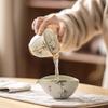 Plant Ash, Ink, Bamboo Ercai Cover Bowl, Teacup, Ceramic Household One-Person Drink, Anti-Scalding Kung Fu Tea Brewer, National Style Tea Set