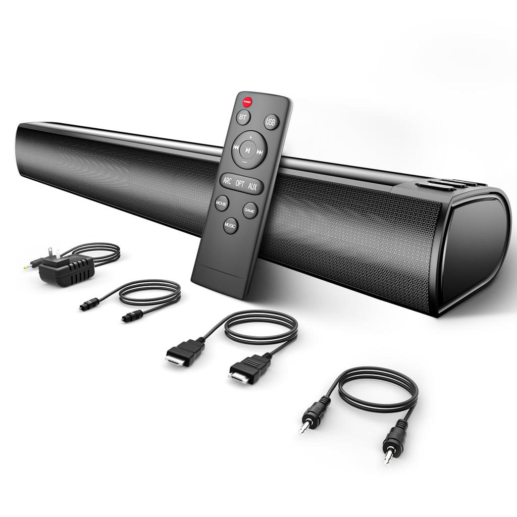 FELEMAN Soundbar TV Speaker PC Speaker Bluetooth Compatible Mode Compatible Music/Game/Movie USB/Optical Digital/AUX Connection/HDMI (ARC)