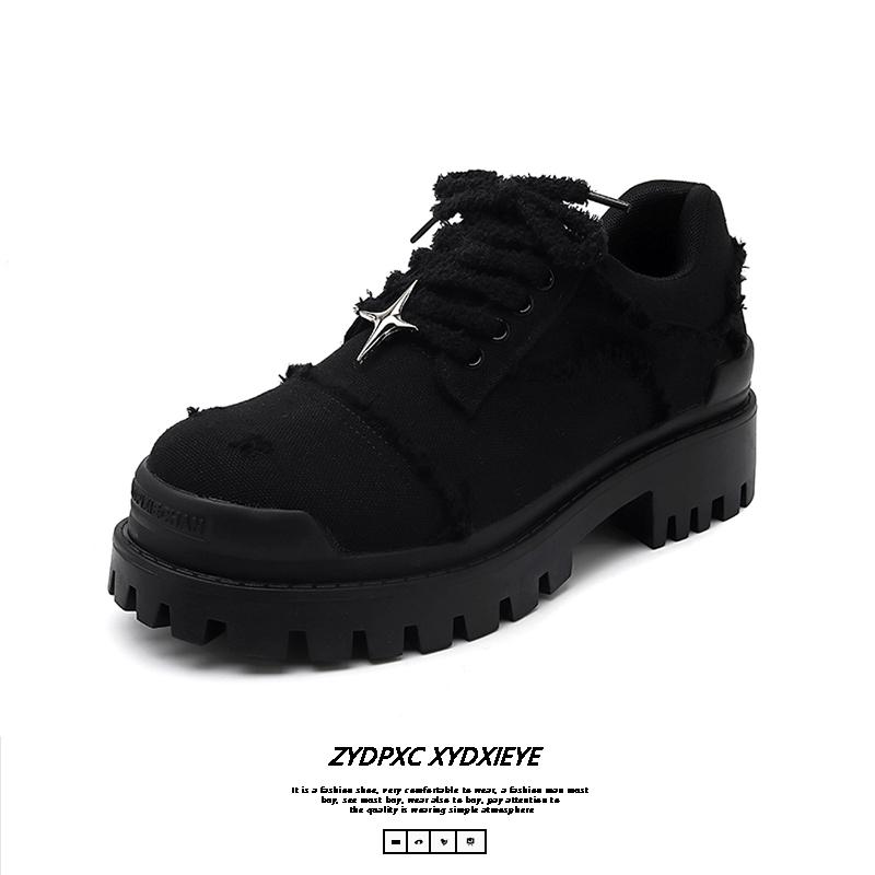 Модная кожаная обувь для мужчин, платформа, натуральная кожа, обувь больших размеров, высокое качество, дизайнерская, формальная, на платформе, повседневная, уличная