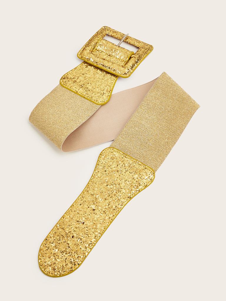 Пояс с квадратной пряжкой Grit, персонализированный пояс с рыбьей чешуей, эластичный пояс-кушак, женские аксессуары для платья