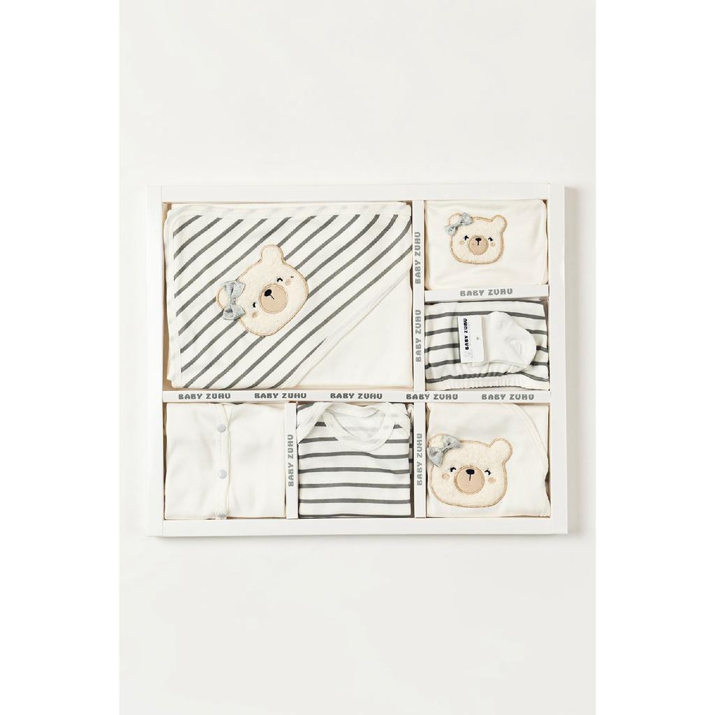 Boxed - Girl's Newborn Clothes 11-piece Hospital Discharge Sets Szene Embroidered 100% Cotton Bodysuit Set