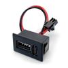 USB Type C female socket, утопленная, 2 порта, сменный разъем для зарядки ламп и различных электронных устройств