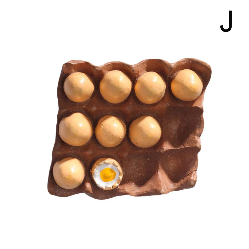 Магниты на холодильник с имитацией еды Магнитные наклейки на холодильник Смола Яйцо 3D Забавная имитационная модель еды Домашний декор Nordic Ins