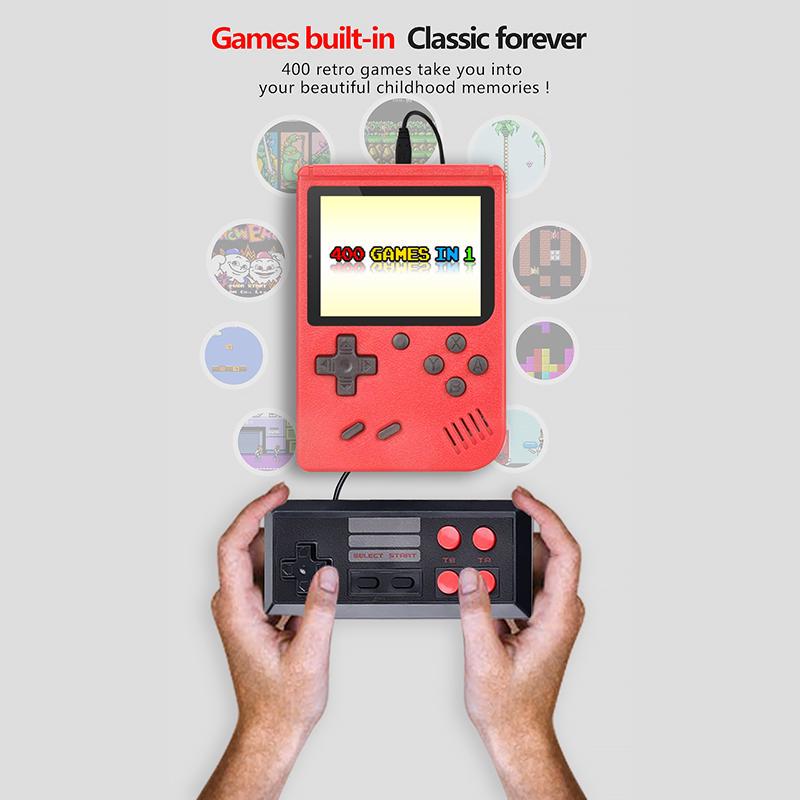Портативная ретро консоль с 400 встроенными играми для подростка